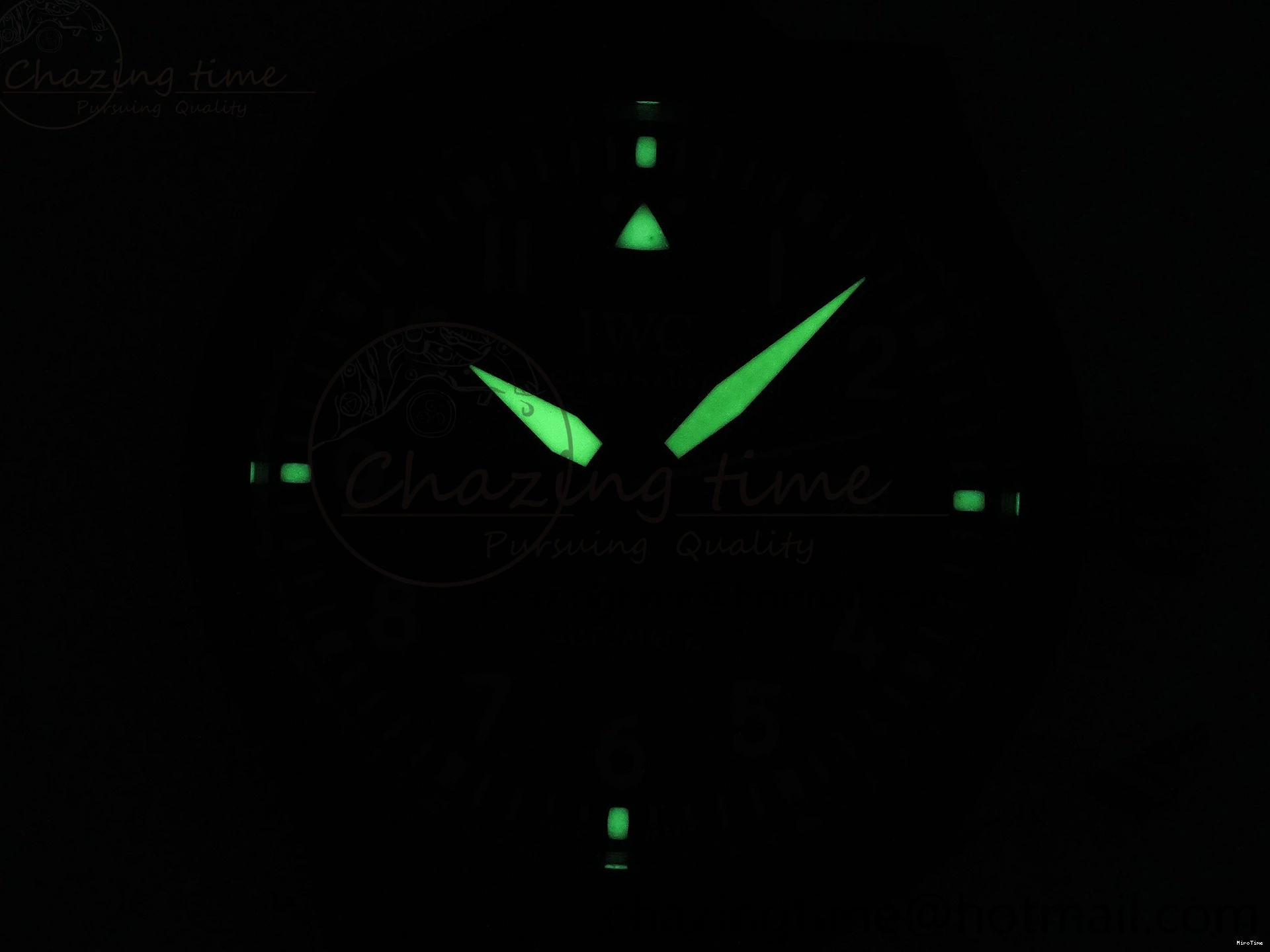 MIROTIME 0519 Mark XVIII Top Gun “SFTI” Black Ceramic IW324712 ZF 1:1 Best Edition on Green Nylon Strap A Tailored 7025